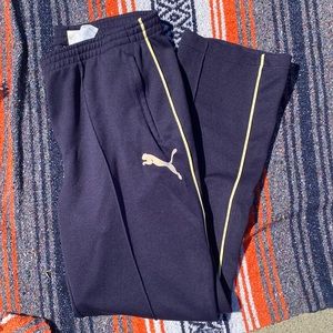 Puma track pants; elastic waist band